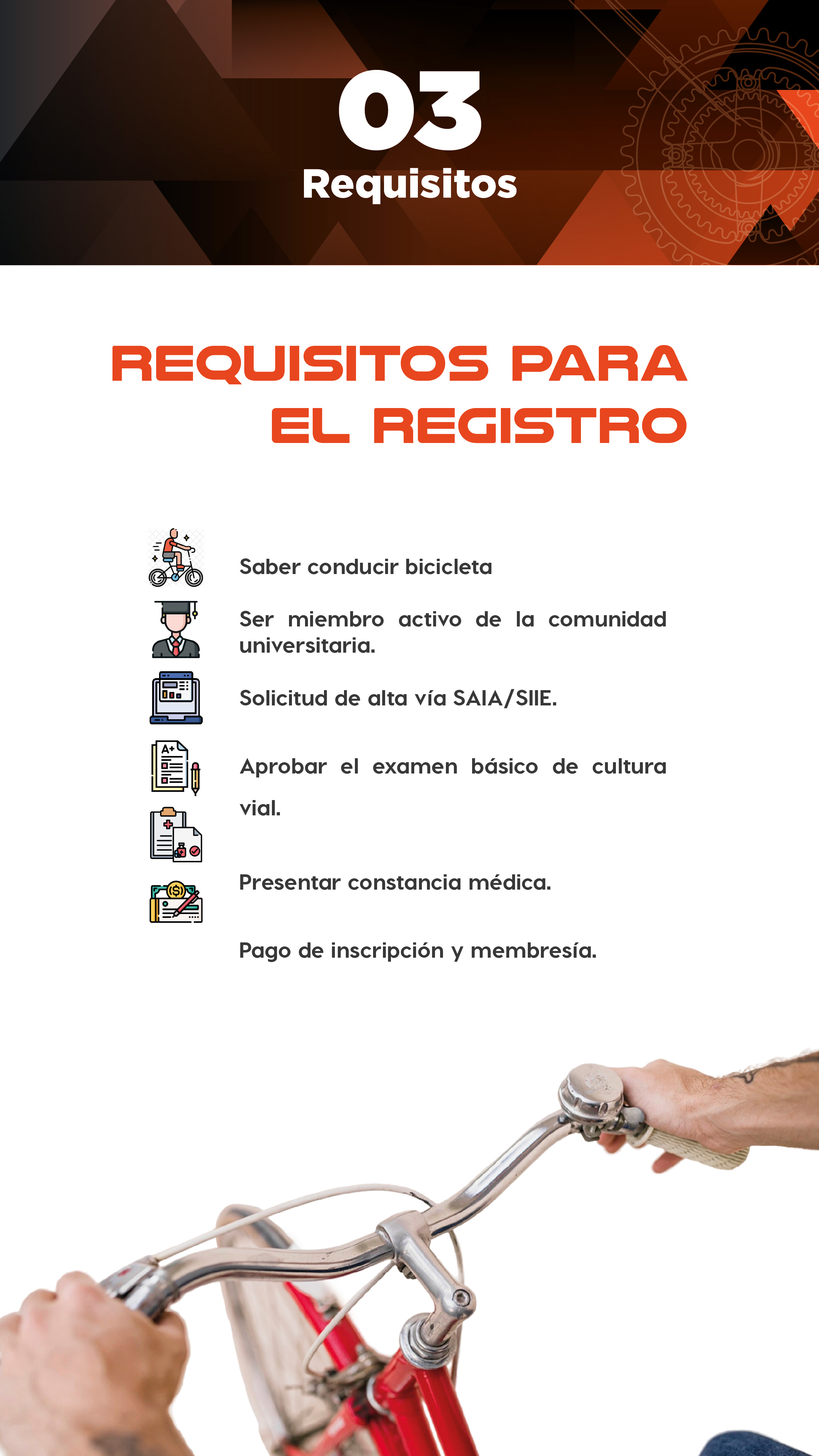 Manual sable bici movil